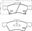Mintex Brake Pad Set fits -Chrysler Dodge MDB2216 (also fits other vehicles)