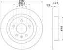 Mintex Brake Discs fits -Chevrolet Opel Vauxhall S300:5 MDC2134C (also fits other vehicles)