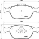 Mintex Brake Pad Set fits -Ford MDB2272 (also fits other vehicles)