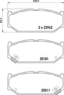 Mintex Brake Pad Set fits -Suzuki MDB3397 (also fits other vehicles)