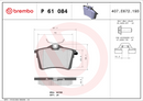 Brembo Brake Pad Set - P61084