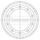 Borg & Beck Brake Drum - BBR32538