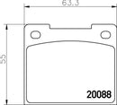 Caterham Ford Triumph Volvo Westfield Brake Pad Set - Mintex MGB533