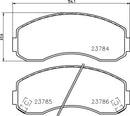 Mintex Brake Pad Set fits -Asia Motors Kia MDB1915 (also fits other vehicles)