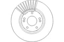 Disctech Brake Disc (Single) - Fits Hyundai, Mercedes-benz - ABD2308 - Front Axle