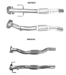 BM Cats Front Pipe - BM70637 with Fitting Kit - FK70637 fits Fiat