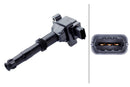 HELLA 5DA 358 168-021 Ignition Coil - 12V - 3-pin connector - Bolted
