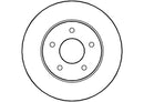 Disctech Brake Disc (Single) - Fits Dacia, Nissan - ABD2032 - Rear Axle