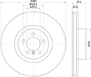 Mintex Brake Discs fits -Land Rover V300:5 MDC2673 (also fits other vehicles)