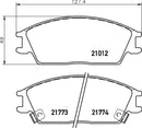 Mintex Brake Pad Set fits -Honda Hyundai MDB1507 (also fits other vehicles)