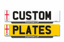 Pair of Standard Lipped 4D Eco Number Plates 520 X 127 England