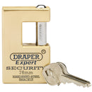 Draper Expert H/SEC.Rect.Brass Padlock 76mm - 64202