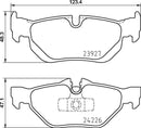 Mintex Brake Pad Set fits -BMW MDB2683 (also fits other vehicles)