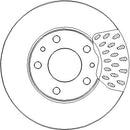 Disctech Brake Disc (Single) - Fits Citroën, Jaguar - ABD3252 - Front Axle