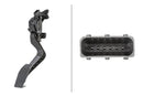 HELLA 6PV 011 554-711 Sensor, accelerator pedal position - for right-hand drive vehicles - 6-pin conne