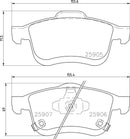 Mintex Brake Pad Set fits -Fiat MDB3440 (also fits other vehicles)