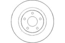 Disctech Brake Disc (Single) - Fits Nissan - ABD2088 - Front Axle