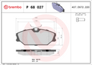 Brembo Brake Pad Set - P68027