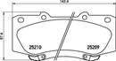 Mintex Brake Pad Set fits -Toyota MDB3160 (also fits other vehicles)