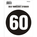 Castle Promotions Outdoor Vinyl Sticker - Black - 60mph - V31