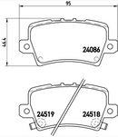 Brembo Brake Pad Set - P28038