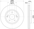 Mintex Brake Discs fits -Ssangyong S280:5 MDC2976C (also fits other vehicles)