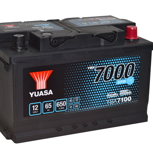 Yuasa 12V 65Ah 650A EFB Start Stop Battery - YBX7100 - 4 Year