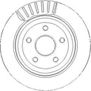 Disctech Brake Disc (Single) - Fits Fiat, Jeep - ABD3401 - Rear Axle