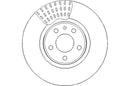 Disctech Brake Disc (Single) - Fits Audi, Hyundai - ABD3125 - Front Axle