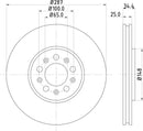 Mintex Brake Discs fits -Audi Seat Skoda VW V313:6 MDC979C (also fits other vehicles)