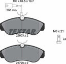Textar Brake Pad Set - 2360301