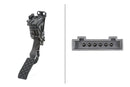HELLA 6PV 008 496-701 Sensor, accelerator pedal position - for left-hand drive vehicles - 6-pin connec