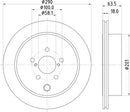 Mintex Brake Discs fits -Subaru Toyota V350:5 MDC2642 (also fits other vehicles)