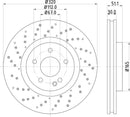 Mintex Brake Discs fits -MercedesBenz S290:5 MDC2569 (also fits other vehicles)