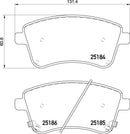 Mintex Brake Pad Set fits -Kia MDB3097 (also fits other vehicles)