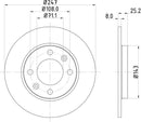 Mintex Brake Discs fits -Citroën Peugeot S266:5 MDC794C (also fits other vehicles)