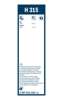 Bosch Rear Wiper Blade - 300mm - H315