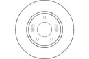 Disctech Brake Disc (Single) - Fits Hyundai, Mazda - ABD2089 - Front Axle
