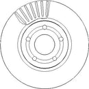 Disctech Brake Disc (Single) - Fits Ford - ABD3839 - Front Axle