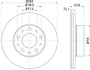 Mintex Brake Discs fits -Citroën Fiat Peugeot V276:5 MDC2686C (also fits other vehicles)