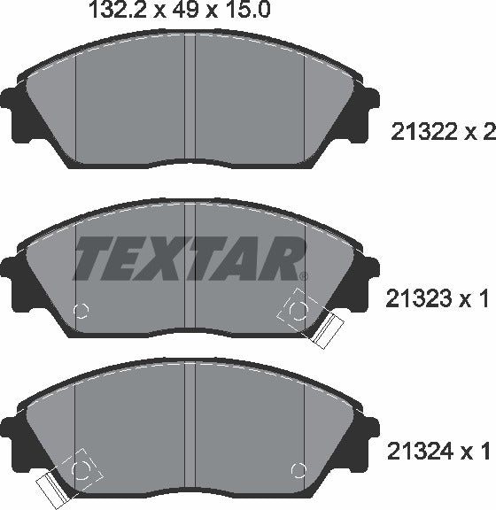 Textar Brake Pad Set - 2132201