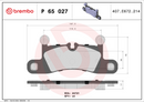 Brembo Brake Pad Set - P65027