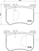 Mintex Brake Pad Set fits -MercedesBenz MDB3288 (also fits other vehicles)