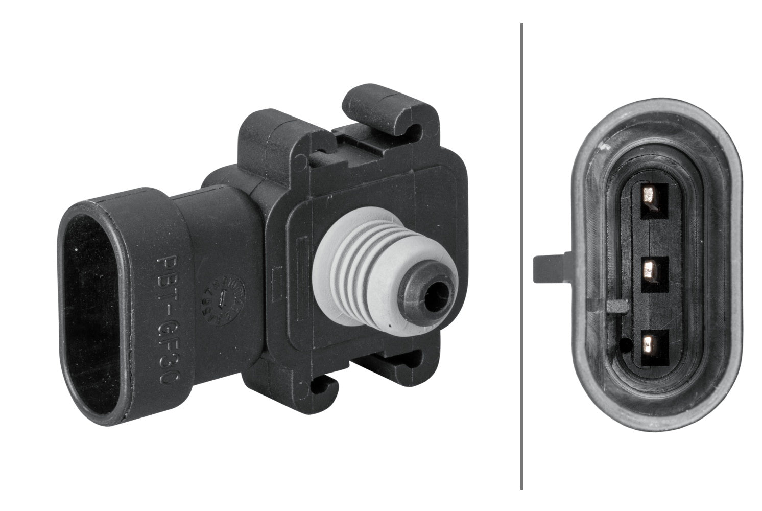 HELLA 6PP 009 400-551 Sensor, vuldruk - 5V - 4-polig HELLA 6PP 009 400-551 Sensor, vuldruk - 5V - 4-polig