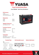Yuasa 12V 110Ah 925A Super Heavy Duty Battery - YBX3669 - 4 Year Warranty