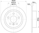 Mintex Brake Discs fits -Mini S302:5 MDC2727 (also fits other vehicles)