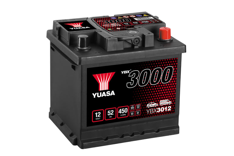 Yuasa YBX3012 - 012 SMF Car Battery - 4 Year Warranty
