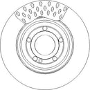 Disctech Brake Disc (Single) - Fits Hyundai, Mercedes-benz - ABD3366 - Rear Axle