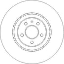 Disctech Brake Disc (Single) - Fits Audi - ABD3359 - Front Axle