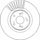 Disctech Brake Disc (Single) - Fits Honda, Hyundai - ABD3951 - Front Axle